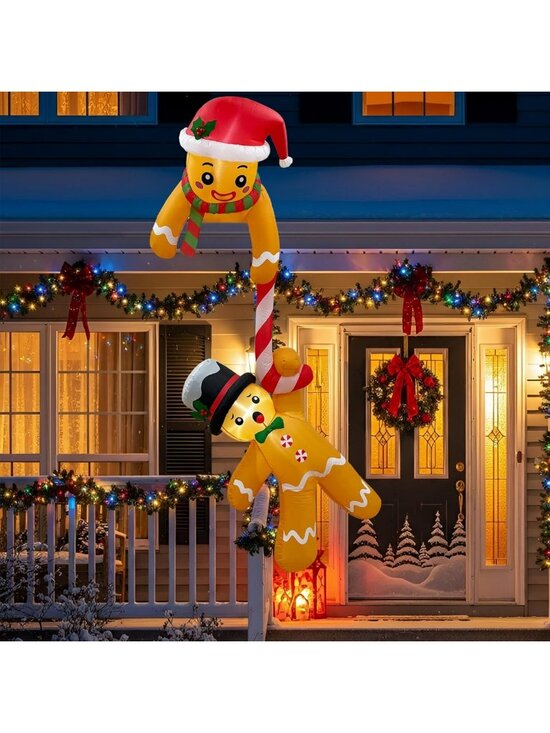 Other - Gingerbread Inflatable Christmas Decor - 7FT Outdoor Holiday Decoration